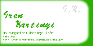 iren martinyi business card